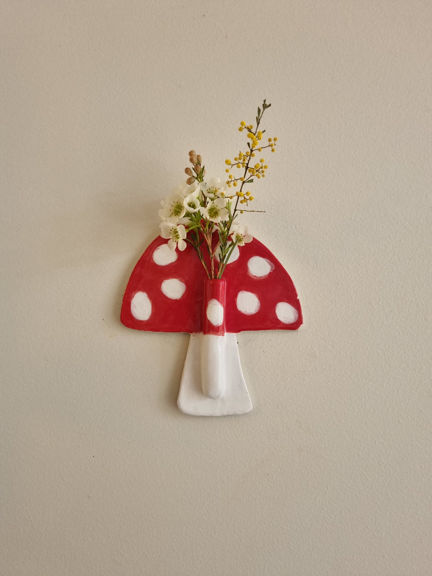 Mushroom wall vase