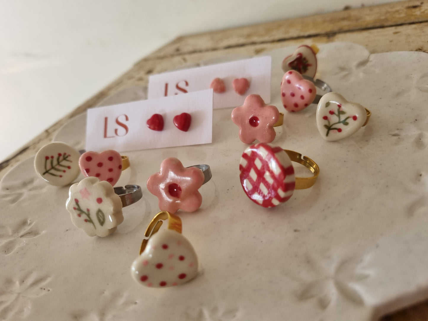 Heart studs
