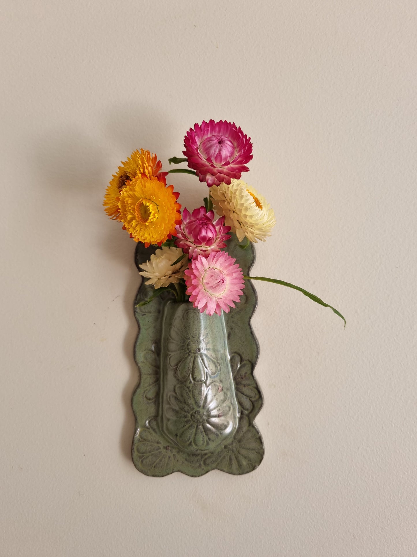 Textured wall vase
