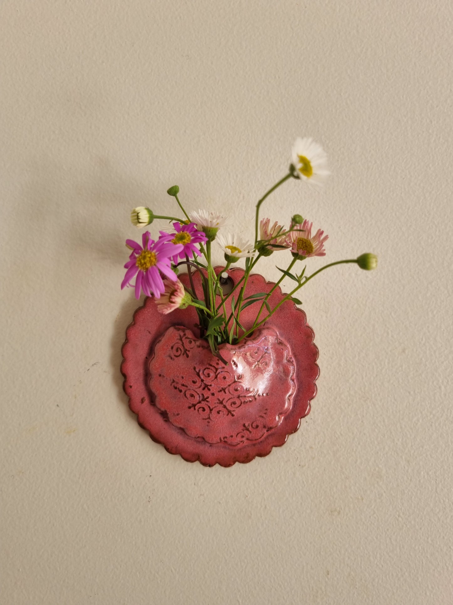 Textured wall vase