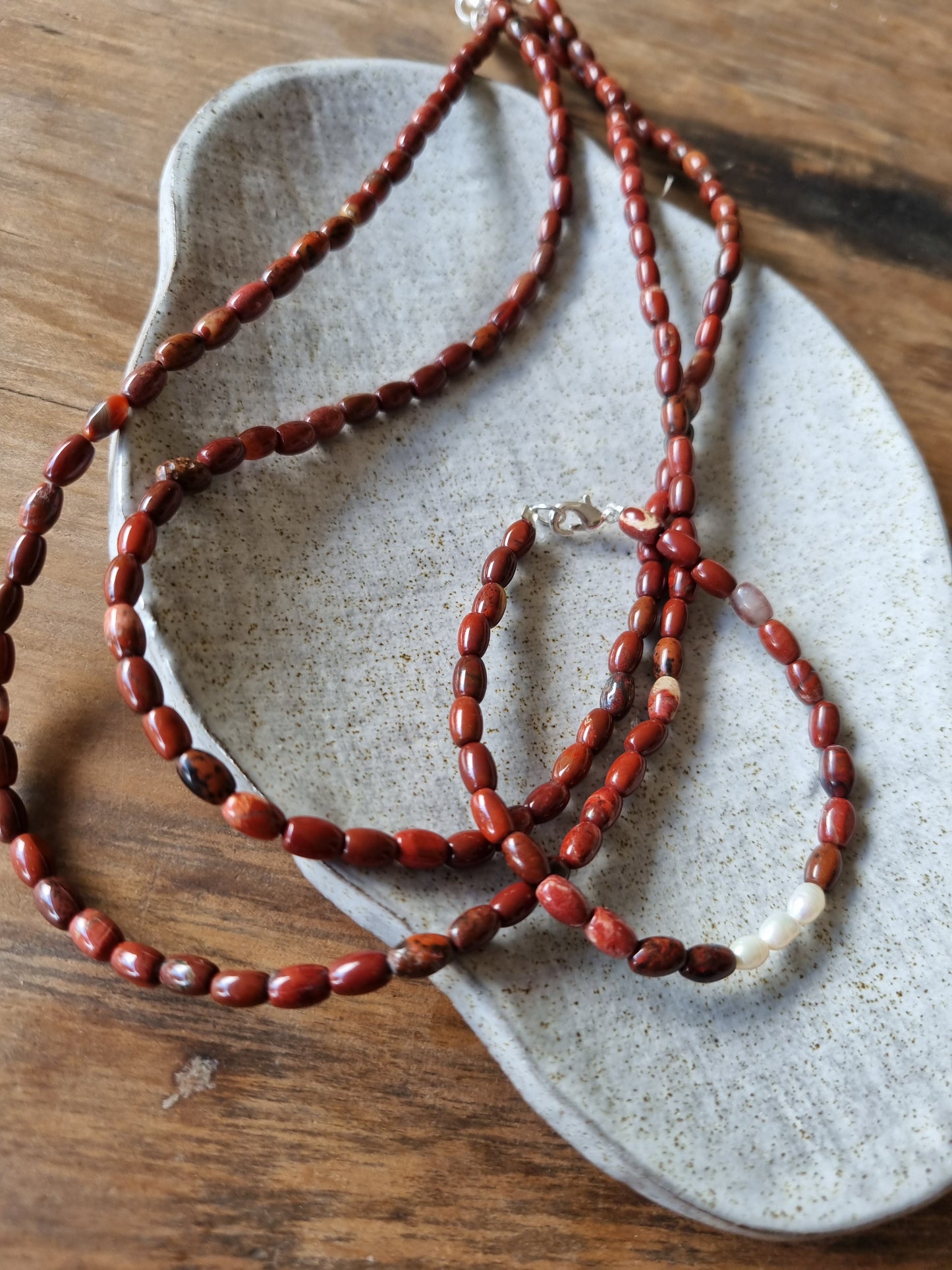 Semi-precious stone necklaces