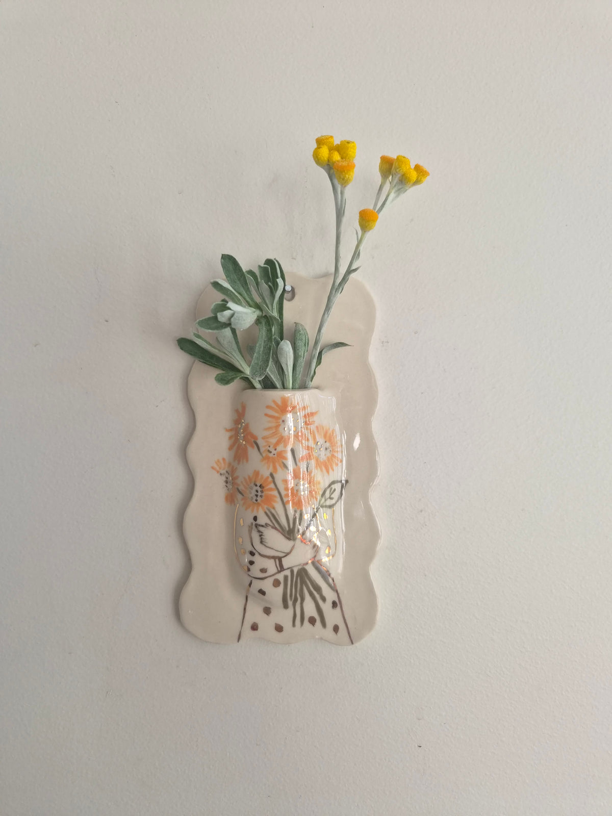 Hand painted pocket vase