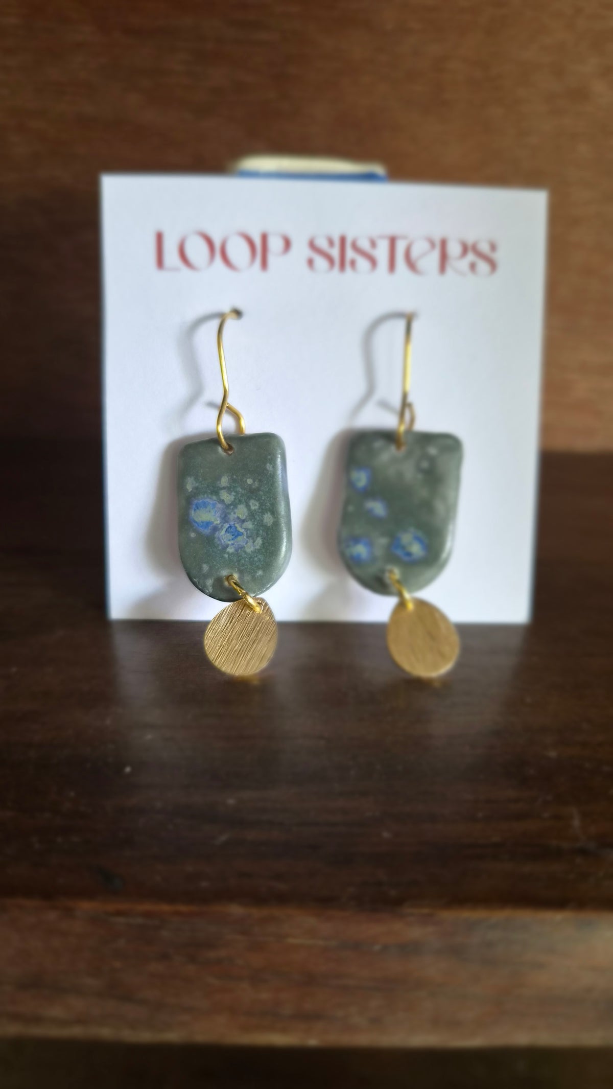 Speckled earrings