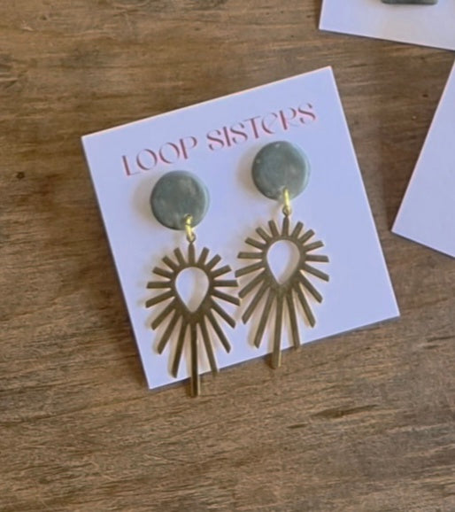 Eucalypt green earrings