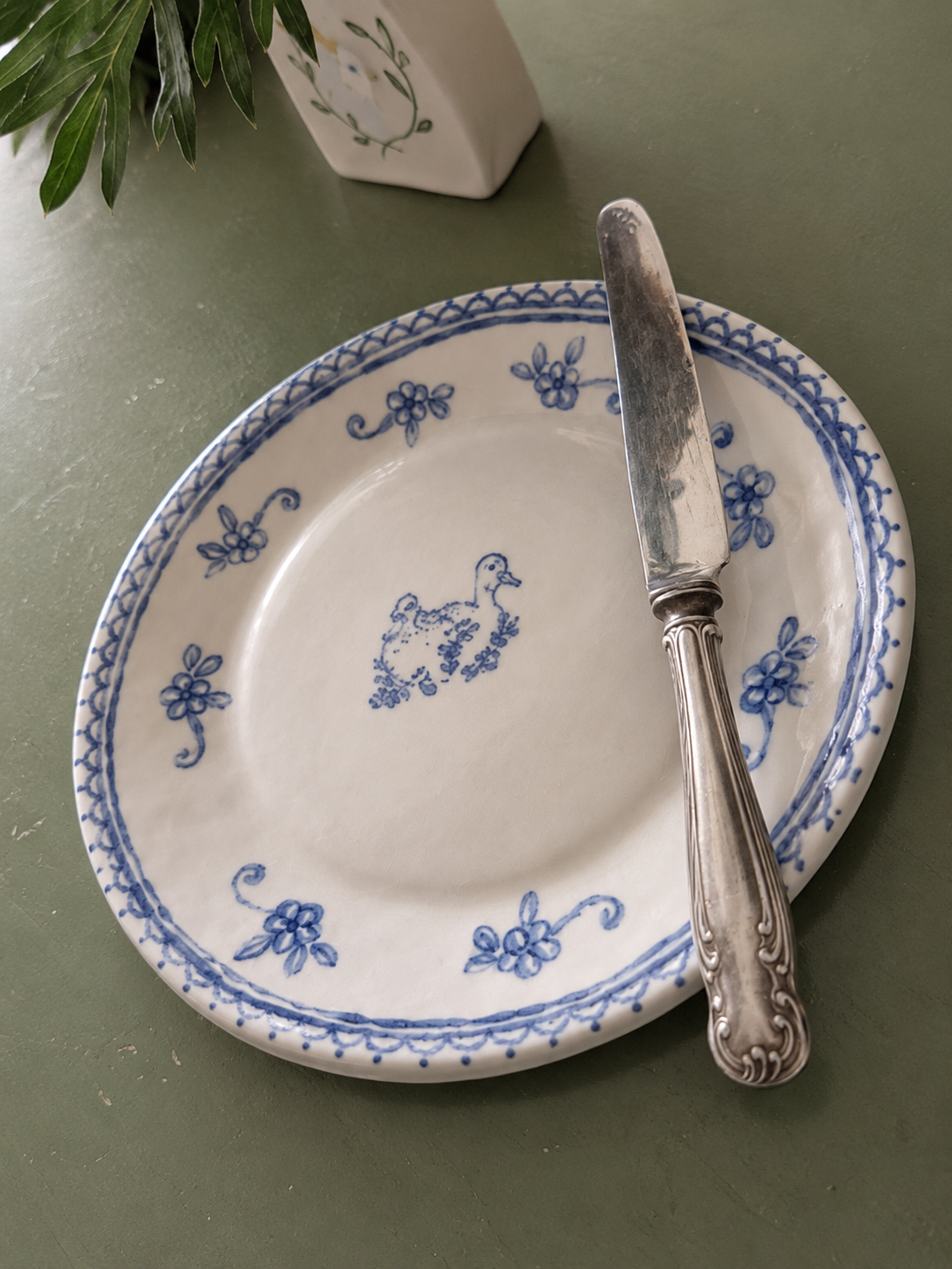 French country cake plate