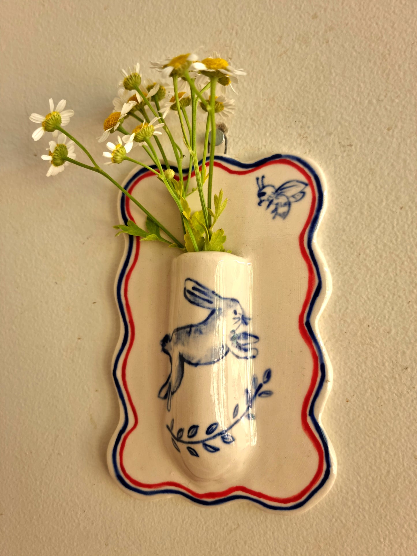 Bunny wall vase