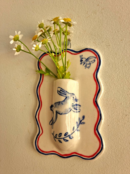 Bunny wall vase