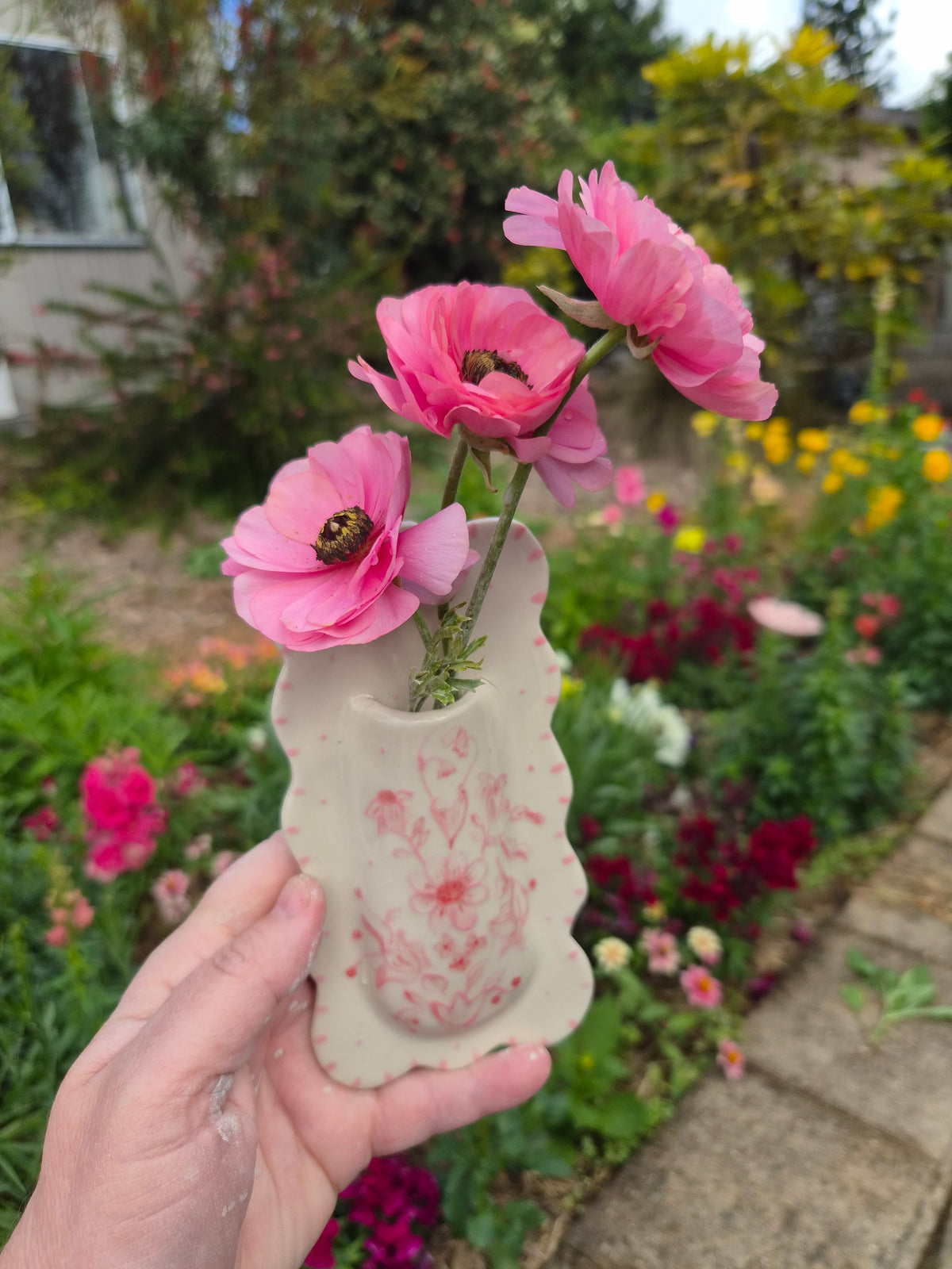 Hand painted pocket vase