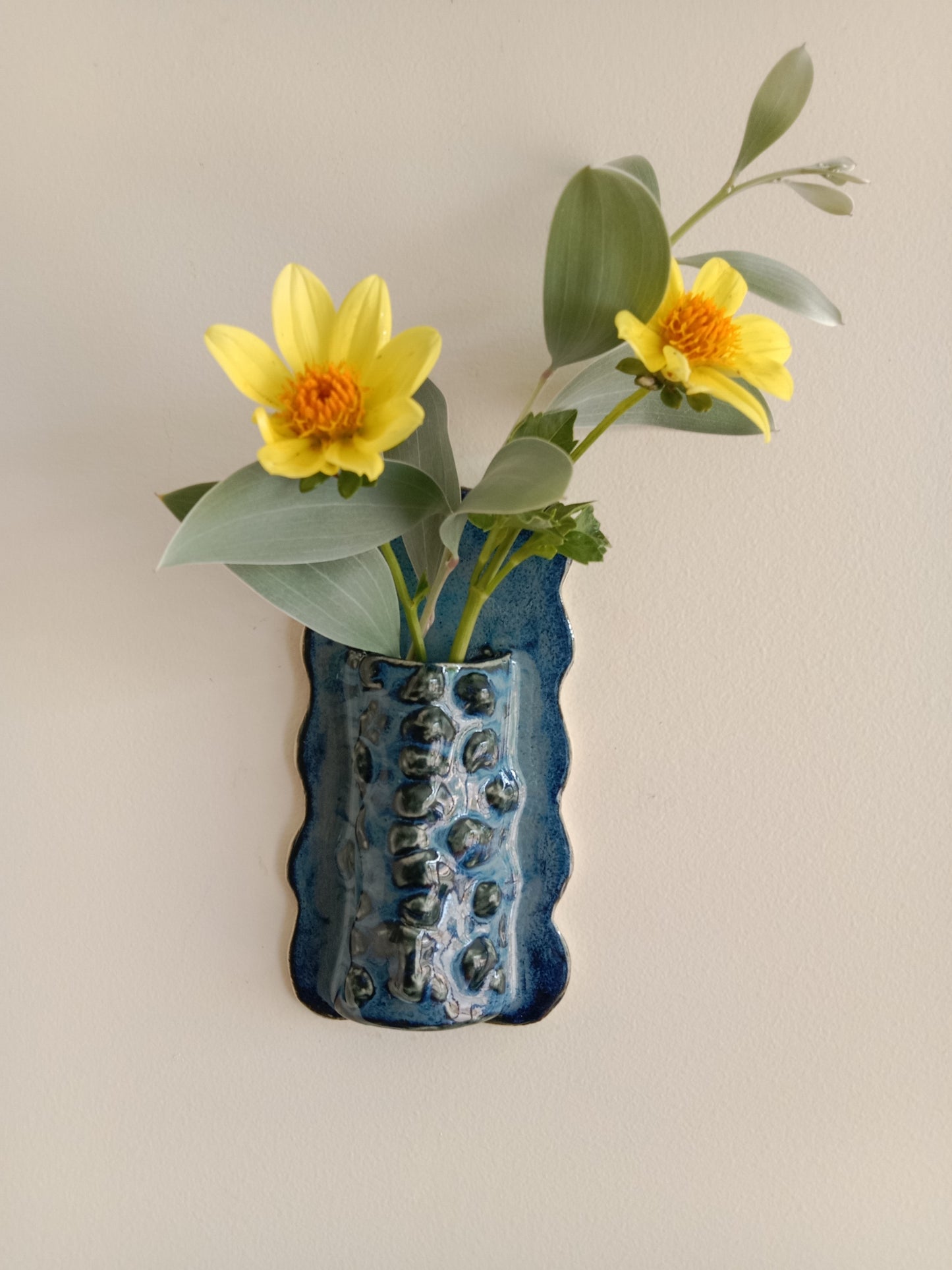 Textured wall vase