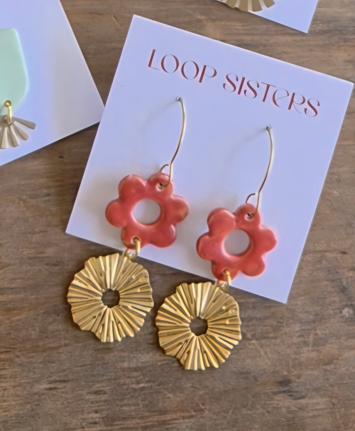 Coral earrings