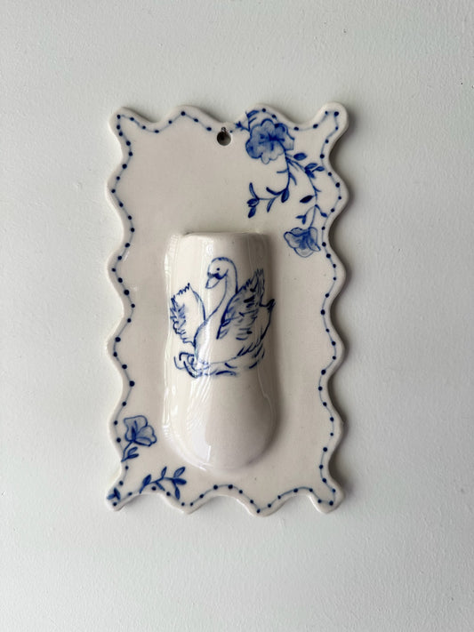 Swan wall vase