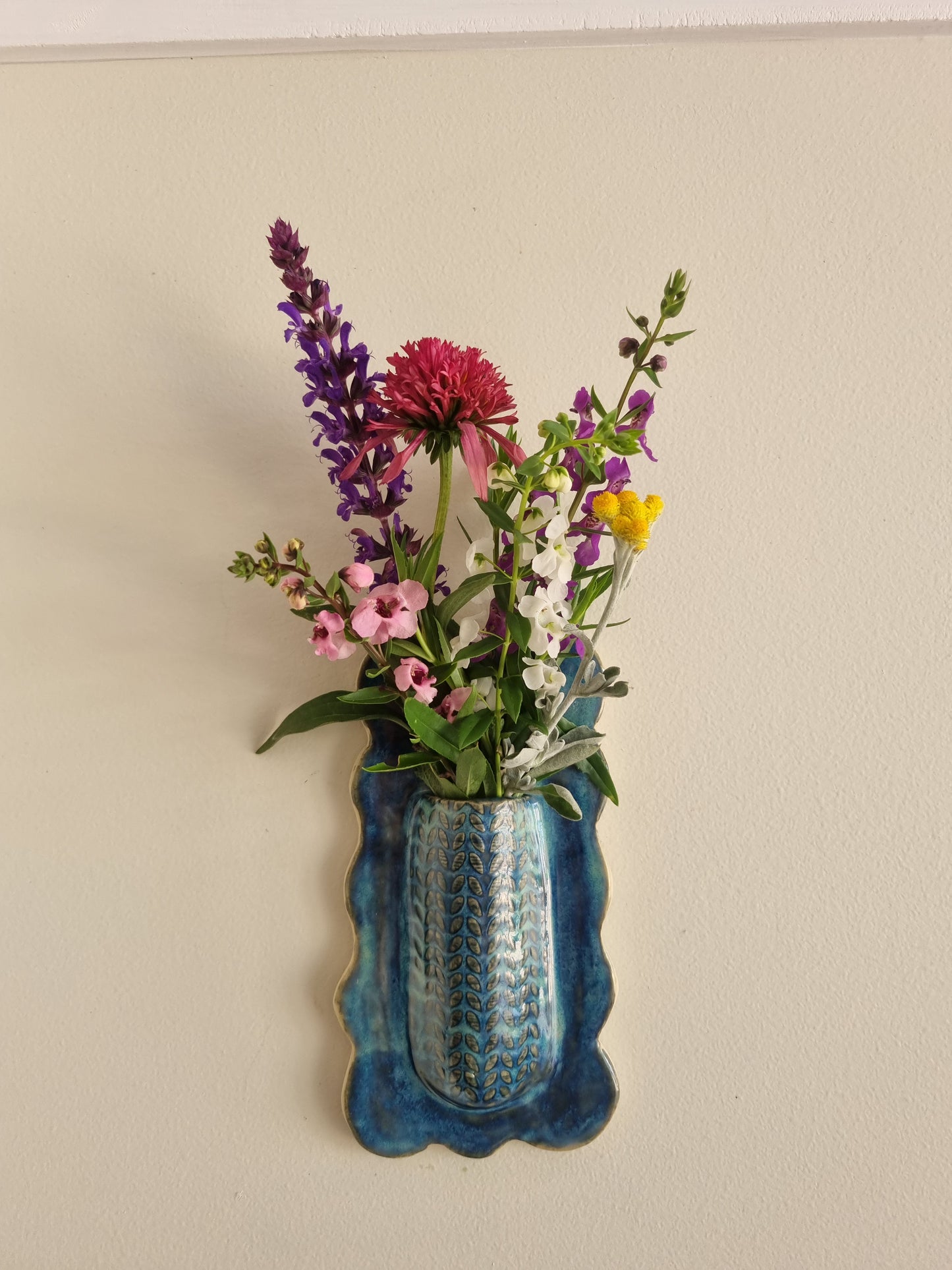 Textured wall vase